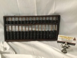Antique wood abacus from Hong Kong, over 100 years old
