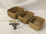 Set of 3 nesting baskets from Calcutta India
