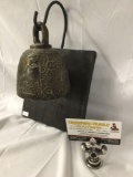 Antique Temple bell with wall hanging mount from Thailand