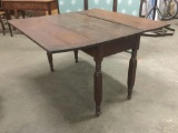 Antique farmhouse drop leaf kitchen table - classic styling