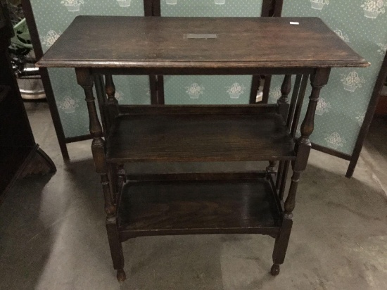 Antique mahogany bookshelf w/ dedication plaque to Reverend J Richardson 1897-1903