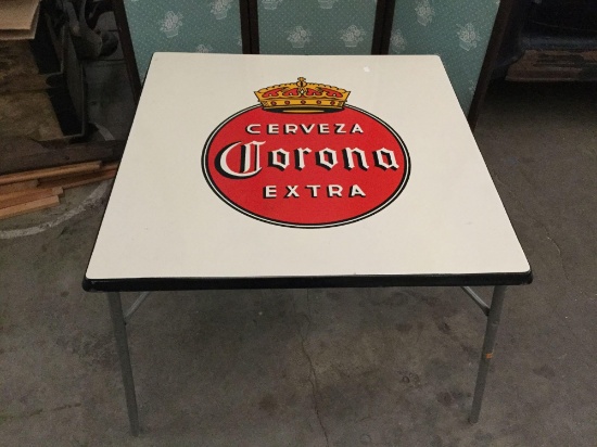 Vintage painted metal Corona Extra Cerveza folding table | Estate &  Personal Property Furniture Vintage Furniture | Online Auctions | Proxibid