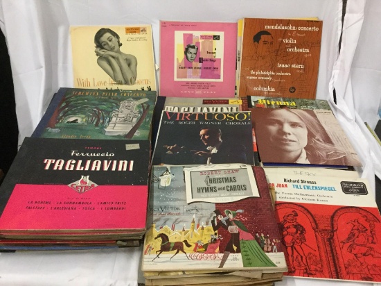 Large lot of old records, mostly classical and vocalist selections.