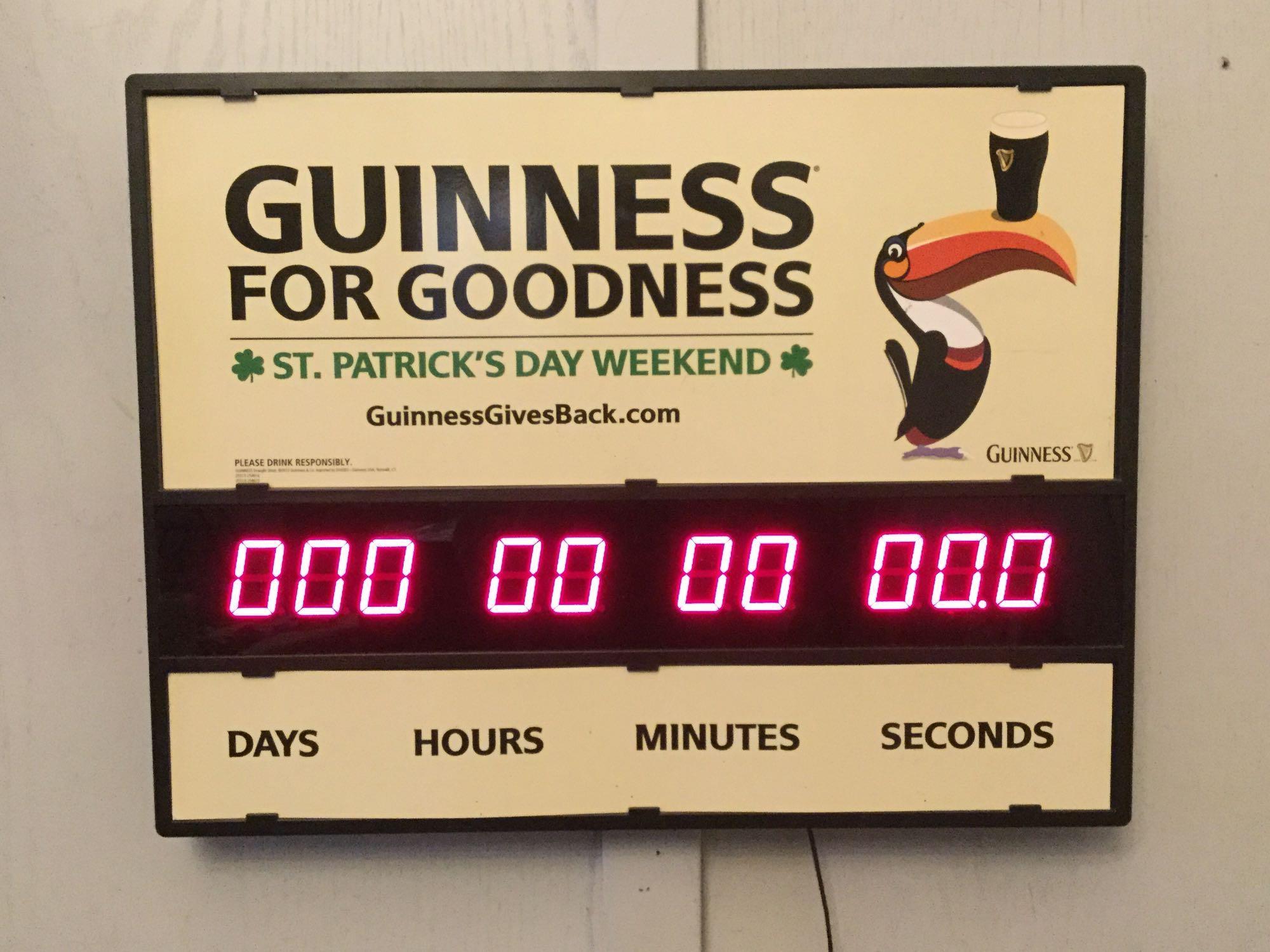 Guinness St Patrick?s Day Countdown Clock Proxibid