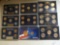 Collection of 41 gold plated commemorative state quarters, all sealed