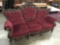 Antique Victorian gothic influence mid 1800's sofa w/ rolled arms & tufted upholstery - matches 233