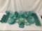 88 pc Homer Laughlin China co & Fiesta ware turquoise plates, bowls, pitchers etc