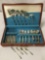 60 pc set of assorted silver plate flatware in box - mostly Rogers Bros
