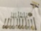 19 pc collection of sterling silver flatware incl. souvenir spoons and one sterling handled knife