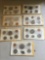 Set of 7 Canadian uncirculated mint sets from 1967, 1968, 1969, 1970, and 1971