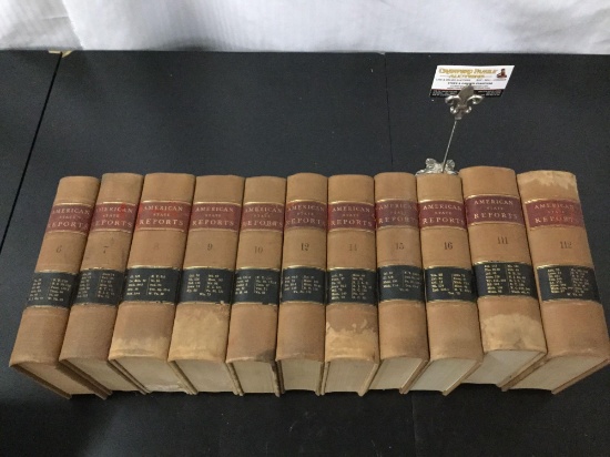 11 early American state report books vol. 6-10, 12, 14, 15, 16, 111, 112 by Bancroft 1905