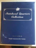 Large binder of the Statehood quarter collection, 50 state quarters w/ info sheets on each