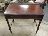 Antique wooden mahogany 40's desk with 1 drawer