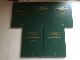 5 commemorative state quarter archival quality collector books w/ 221 total coins