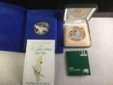 2 Australian 10 dollar silver proof coins from 1988 and 1990