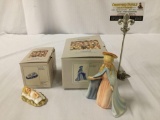 2 Goebel - M.J. Hummel German figures (MK6) w/ original boxes; Infant Jesus & Virgin Mary