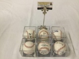 6x authentic signed MLB baseballs w/ player signatures incl. Betancourt, Jack Wilson, etc