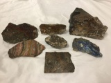 Selection of 7 assorted crystals/rock minerals incl. crystal slices etc see pics
