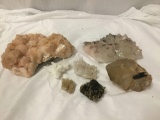 Selection of 7 assorted crystals/rock minerals incl. quartz, crystal, fine specimens see pics