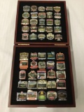 50 Pin Willabee and Ward MLB Stadium Collection In Display Case, includes stadium information sheets