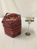 Vintage concertina squeeze box , made in Italy, has been repaired with tape