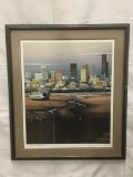 Signed artists proof surreal futuristic nature/city scene print by Tim Wistrom