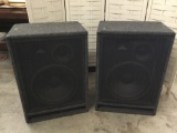 Pair of Carvin model no. 973, 400 watt speakers w/ normal and biamp low inputs
