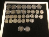 Collection of 31 silver mercury dimes and 2 silver Barber dimes