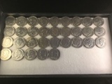 Set of 32 mostly uncirculated Eisenhower dollars from 1971 to 1978