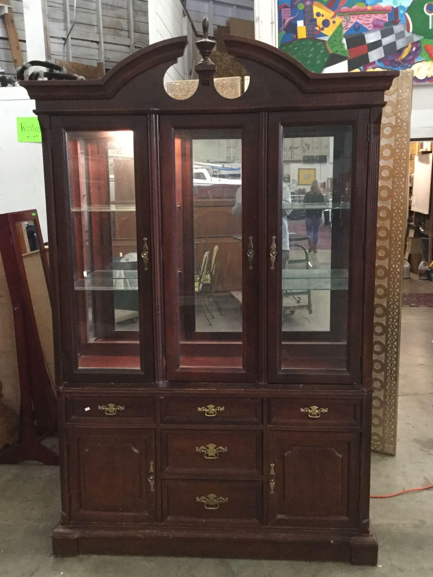 Bassett Cherry China Cabinet | Cabinets Matttroy