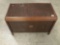 Antique art deco blanket chest with damaged top