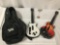 Guitar Hero Gibson guitar controllers plus storage gig bag, aporox 29 x 10 inches.