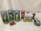 Lot of 11 cartoon collectibles; Peanuts play-doh, Mr. Playboy bunny figure, Disney Baseball Bobble