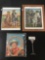 Lot of 3 vintage cowboy / Western puzzles, 2 are framed, approx 13 x 16 inches