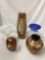 5x home decor decorative glass and ceramic vases, Largest approx 20 x 7 inches