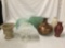 Lot of 7 home decor decorative vases Largest approx 12 x 10 inches