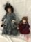 2x porcelain dolls; Paradise Galleries, Dan Dee Collectors Choice 21 x 6 inches