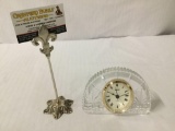 Staiger Quartz Crystal Clock, Made in Germany approx 6 x 4 x 2 inches.