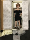 Collectible Concepts - Diana Queen of Hearts 28 inch porcelain doll (divorce) black serpentine dress