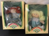 Lot of 2 Coleco Cabbage Patch Kids Dolls USED in original boxes 1984/1985 blonde/redhead