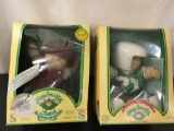 Lot of 2 Coleco Cabbage Patch Kids - foreign box Spain, Merlin Nelson w/ football gear Outfit 1985