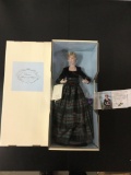 Franklin Mint Diana Princess of Wales porcelain portrait doll in box 21 x 9 x 6 inches