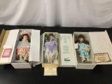 3x porcelain dolls 16 inches; 2x Maryse Nicole - The Bebe Bru/ Symone 34/500, Seymour Mann