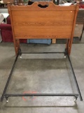 Vintage Oak Headboard with full/full xl size frame