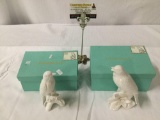 Lot of 2; I. Godinger and Co. fine porcelain birds of a feather figurines approx 4x6 inches