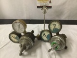 2x Purdox / Union Carbide Valves w/ gauges approx 8 x 6 inches