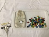 Bag of vintage toy marbles