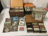 Large Lot of CDs and Tapes. Van Halen, Eagles, Boston, etc. also inclds. Metallica live Tapes CD.