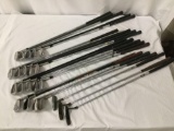 22x golf clubs; wedges, putters; Lynx, Ping, Aspire, Wilson, Lancert, Guidestar, Master Grip