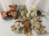 6x Teddy Bears w/ 2 umbrellas; 4x Jeanie Major, Graham Gridley, Terry Bears, 16x10 inches